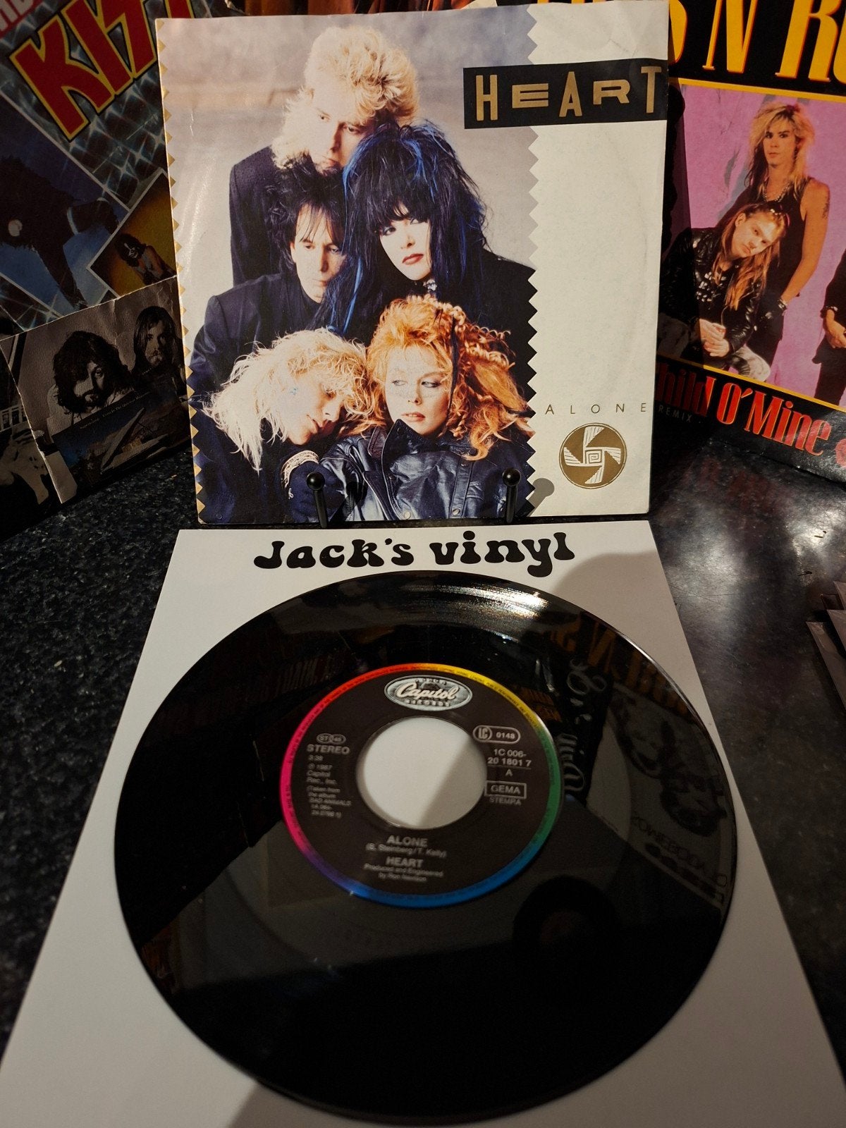 Heart - Alone 7 inch vinyl single (1987), Cd's en Dvd's, Gebruikt, 7 inch, Ophalen of Verzenden, Fotohoes