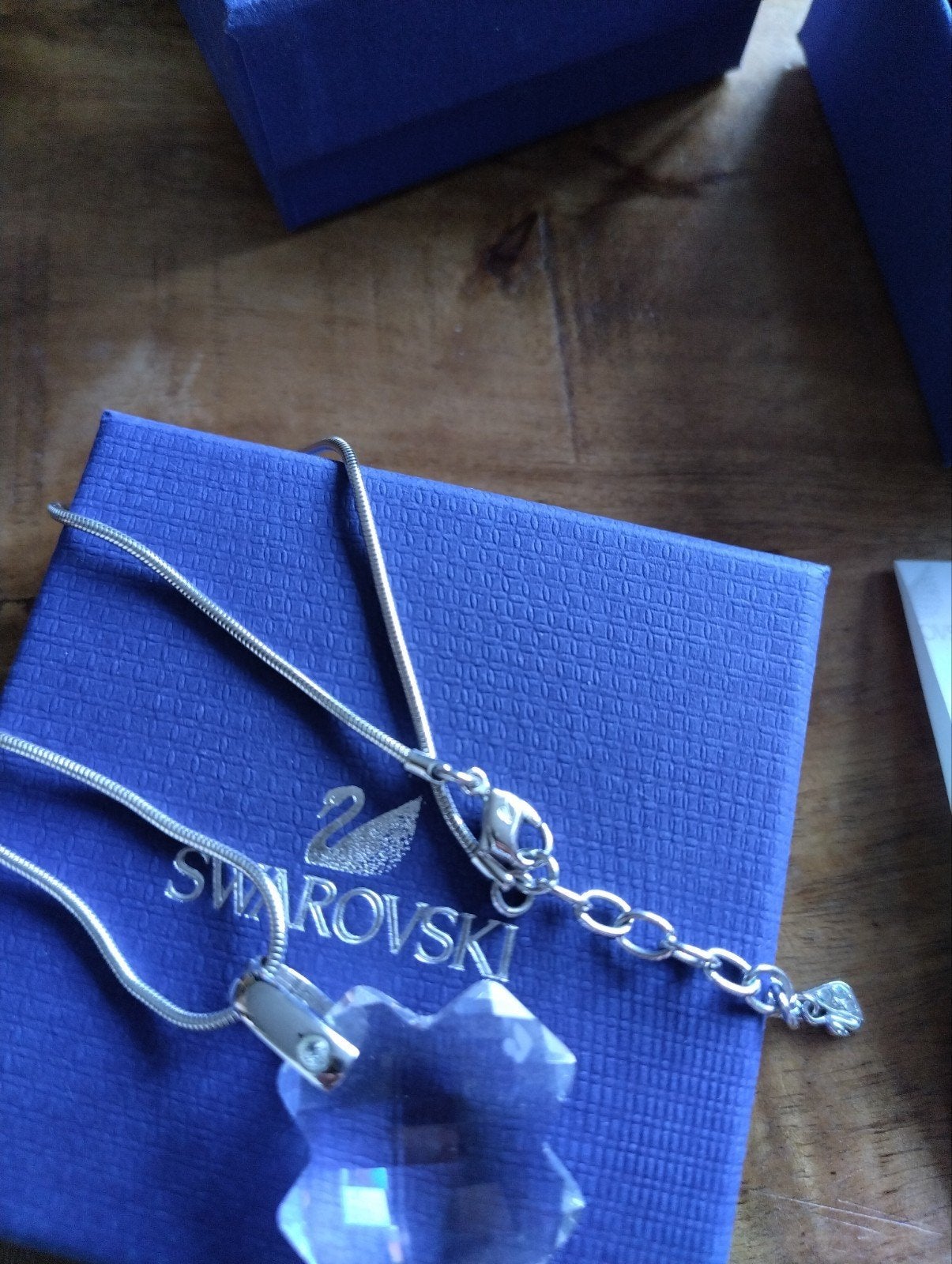 Swarovski ketting, Ophalen of Verzenden, Zo goed als nieuw, Zilver, Zilver