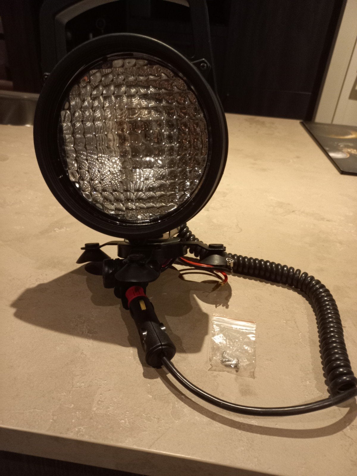 Zoeklicht / werklamp met zuignappen en 12V aansluiting, Ophalen of Verzenden