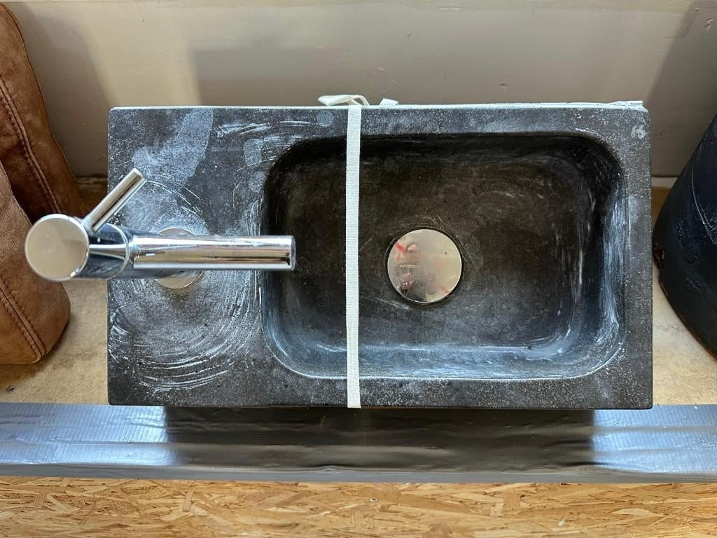 Fonteinset  - natuursteen antraciet, Ophalen, Minder dan 50 cm, Gebruikt, Minder dan 25 cm