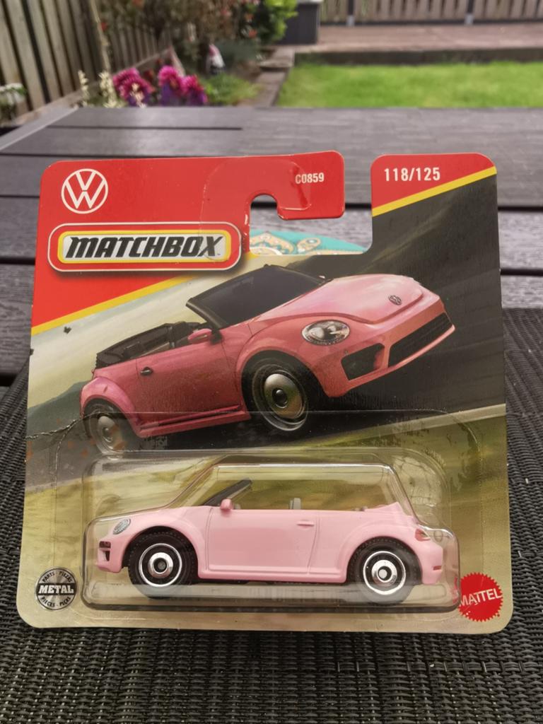 Matchbox VW New Beetle cabriolet roze, Ophalen of Verzenden, Nieuw, Auto