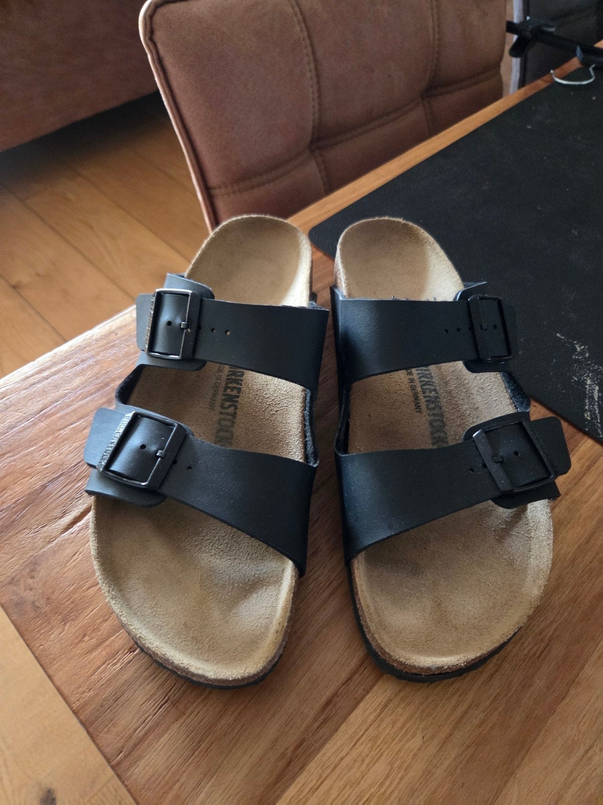 Birkenstock slippers maat 44, Kleding | Heren, Schoenen, Slippers, Zwart, Ophalen of Verzenden, Birkenstock