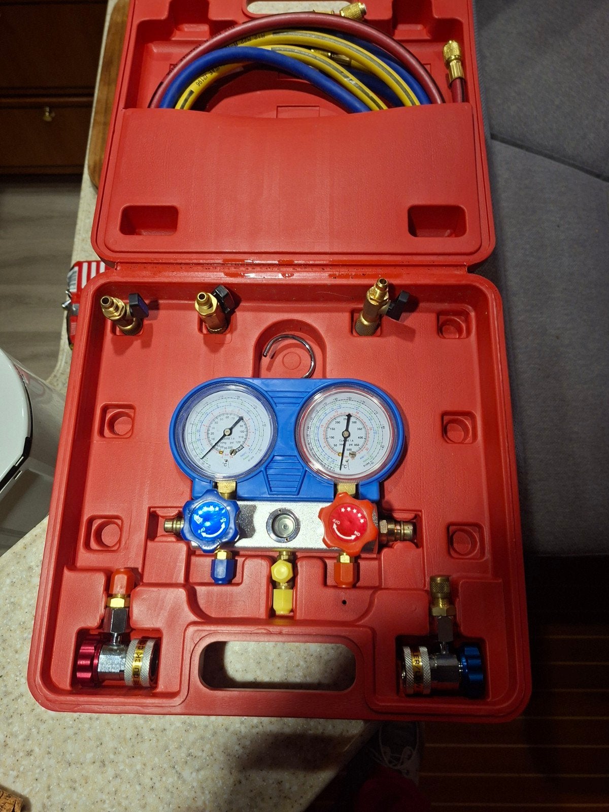 WDW Airco Manifold Gauge Set - Koudemiddelmeter, Ophalen of Verzenden, Gebruikt, Overige typen, Overige merken