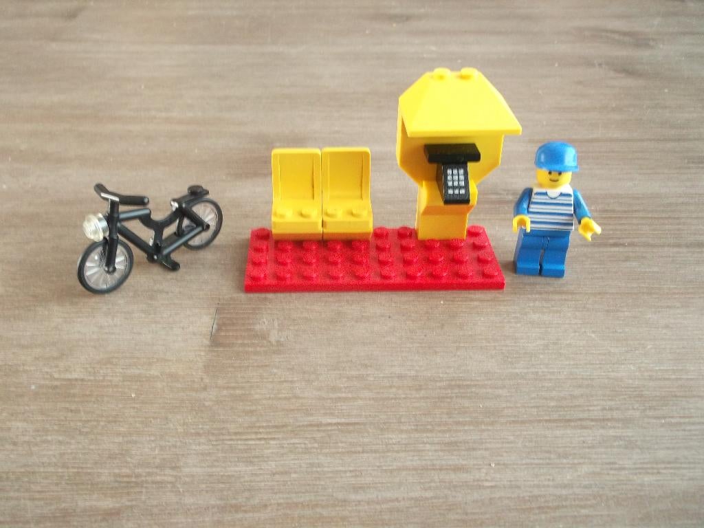 lego 6613 telephone booth (1986), Ophalen of Verzenden, Gebruikt, Complete set, Lego