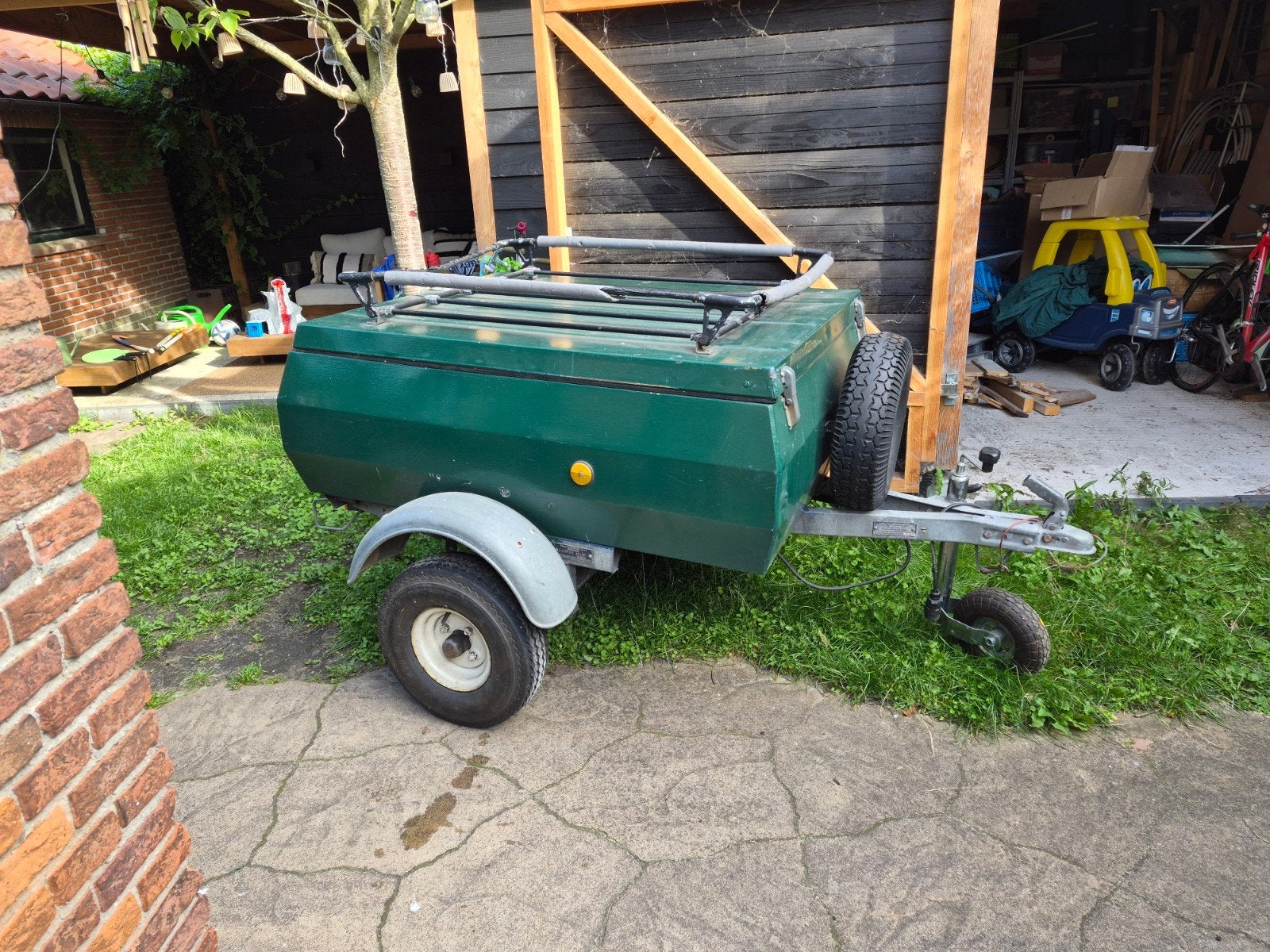 Kleine Stema aanhangwagen, Ophalen, Gebruikt