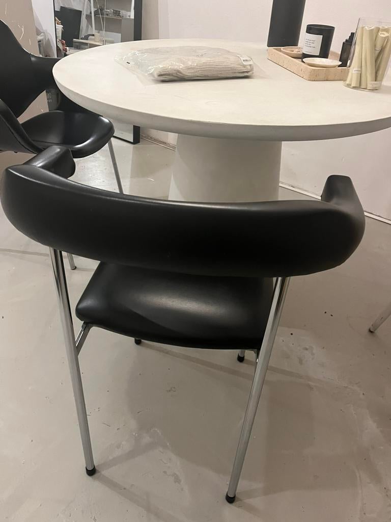 Vintage stoel -, Huis en Inrichting, Barkrukken, Ophalen, 60 tot 90 cm, Leer, Zo goed als nieuw