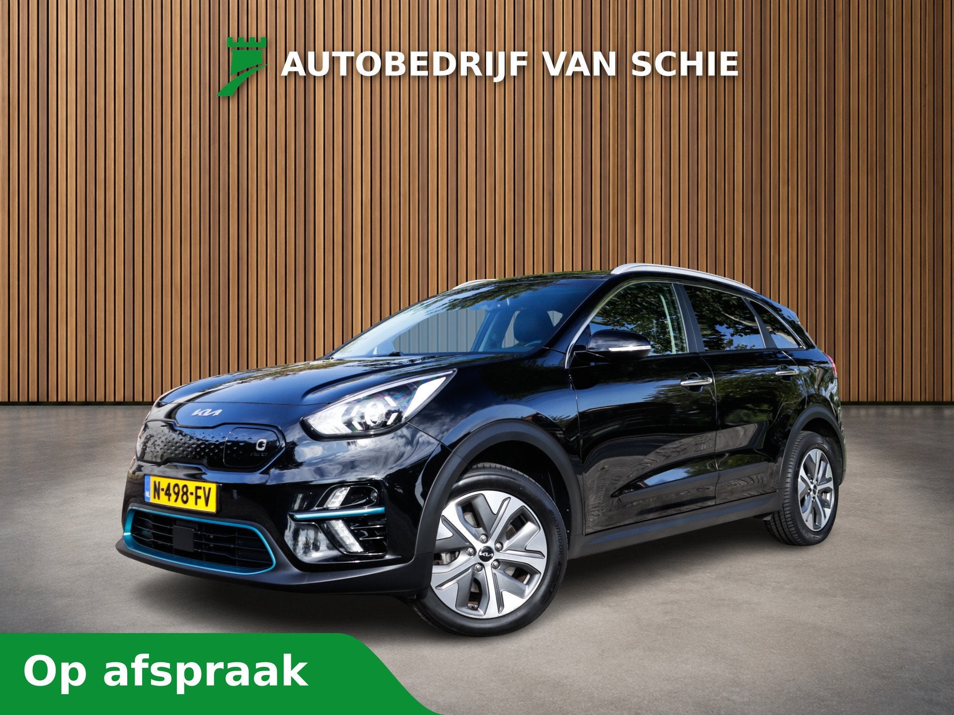 Kia e-Niro Edition 64 kWh 1e-Eig. & Dealer-Onderh BOVAG-Gara, Auto's, Gebruikt, Zwart, 1712 kg, Leder en Stof