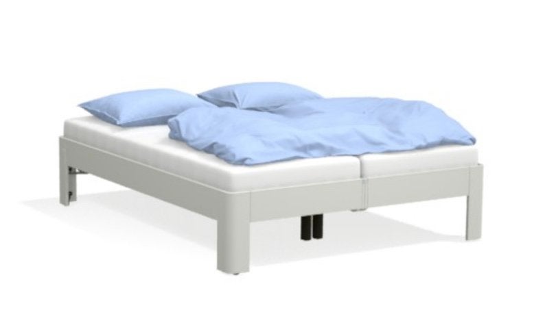 Auping Auronde 1500 160x200 Wit Deelbaar 2M/1M Elektrisch, Huis en Inrichting, Slaapkamer | Bedden, Verstelbaar, Verzenden, Wit