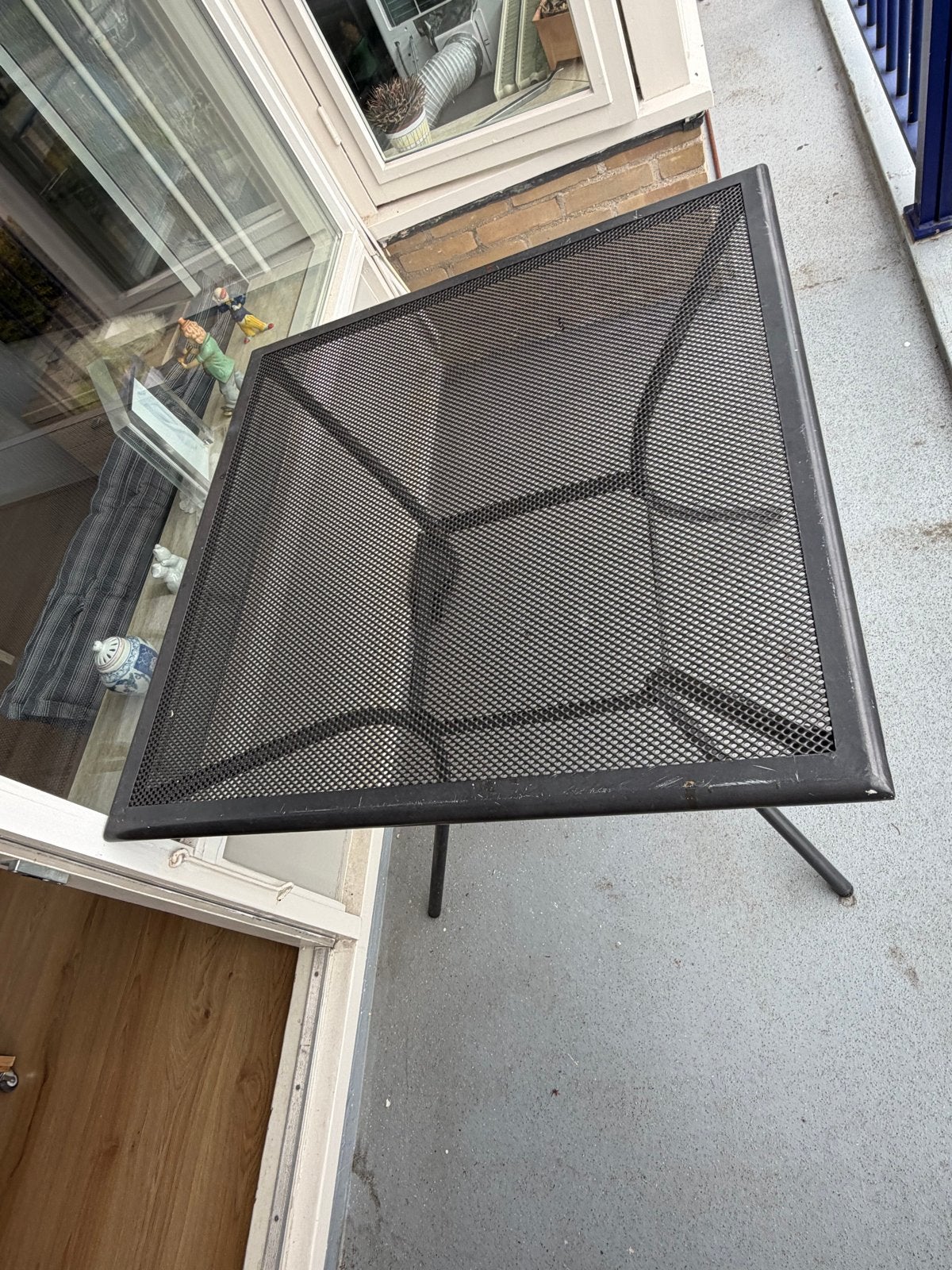 Zwart metalen tuintafel - Gebruikt, Ophalen, Gebruikt, Vierkant, Metaal