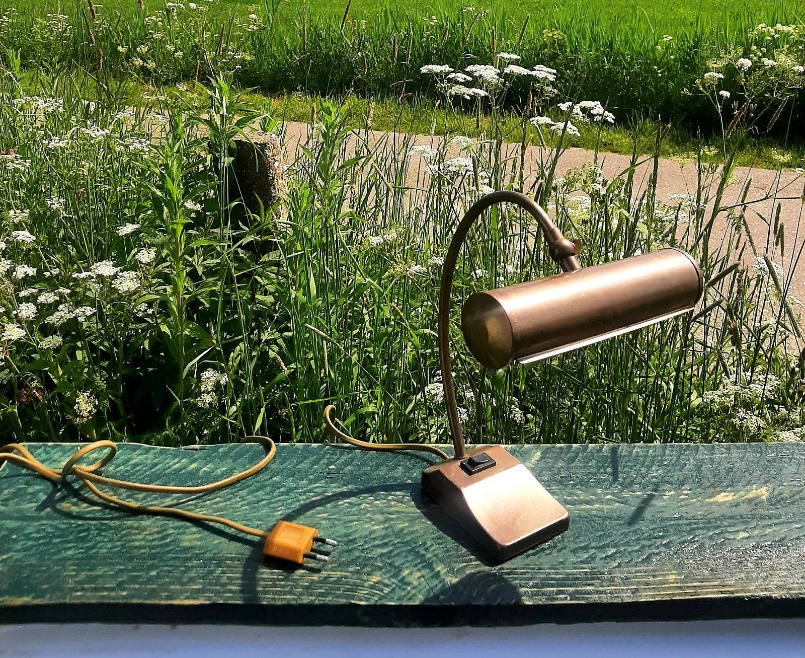 Anvia Bureaulamp / Pianolamp - (Vintage, 70's), Ophalen of Verzenden, Bureaulamp, Design