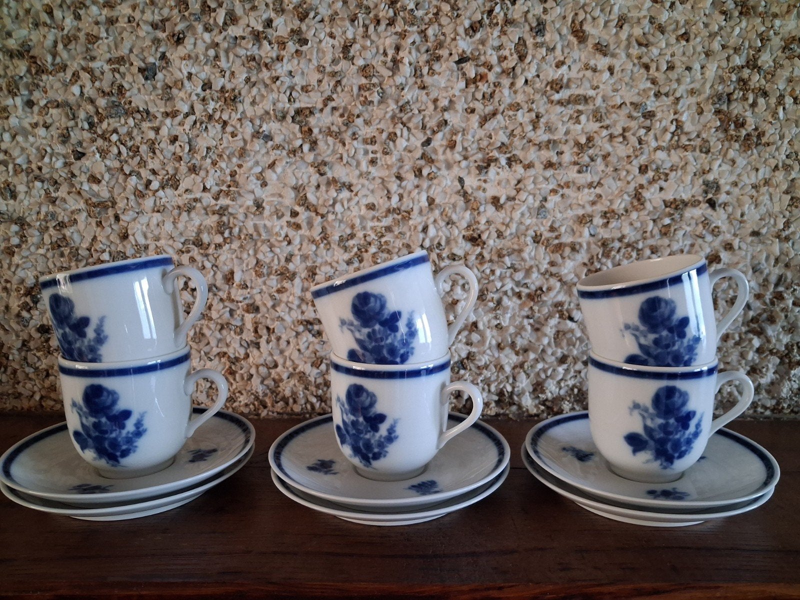 uit oma's kast 6x vintage kop & schotel uitgaven D.E., Ophalen, Zo goed als nieuw, Overige stijlen, Kop(pen) en/of Schotel(s)