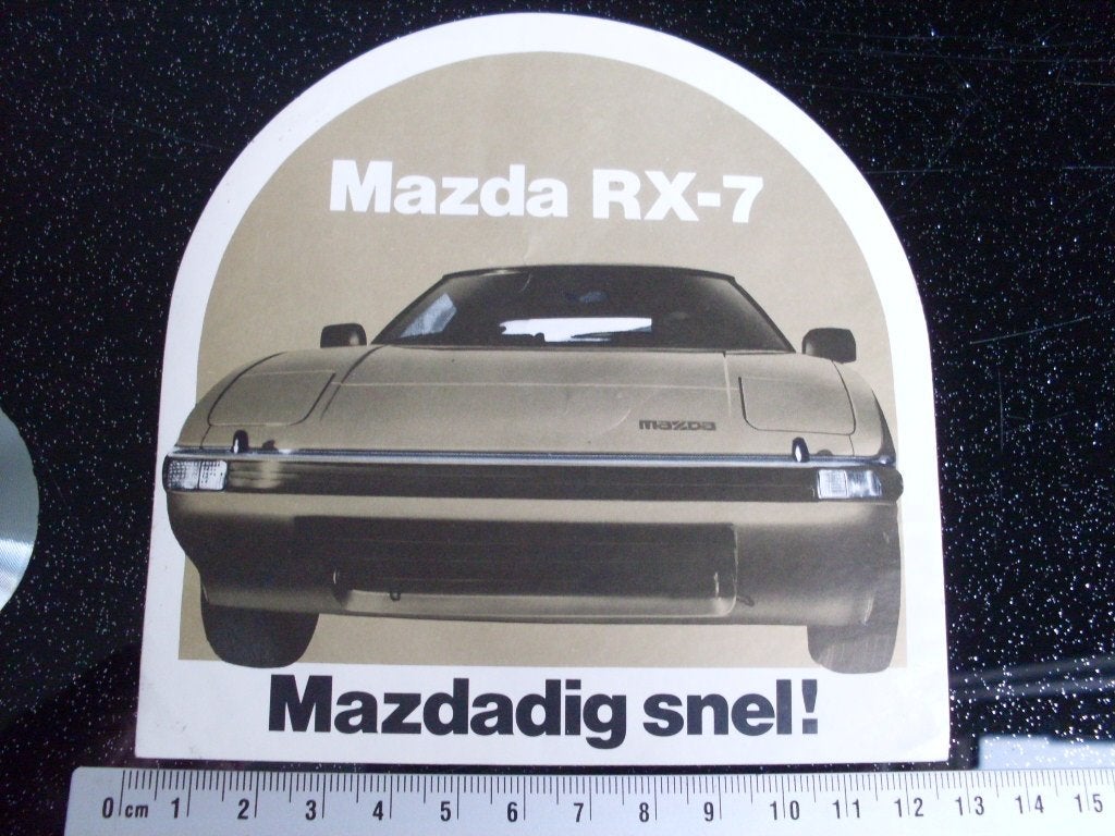 sticker Mazda RX-7 mazdadig snel!, Verzenden, Zo goed als nieuw, Auto of Motor
