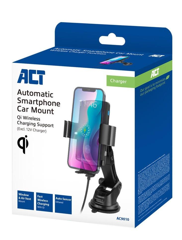 Automatische draadloze smartphone autohouder (100% Nieuw!), Telecommunicatie, Telefoonhouders, Ophalen of Verzenden, Nieuw, Auto
