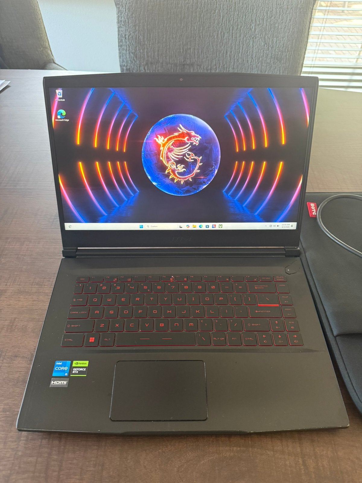 Msi Thin RTX Game Laptop met Laptoptas, Computers en Software, Windows Laptops, Met videokaart, Ophalen of Verzenden, Zo goed als nieuw