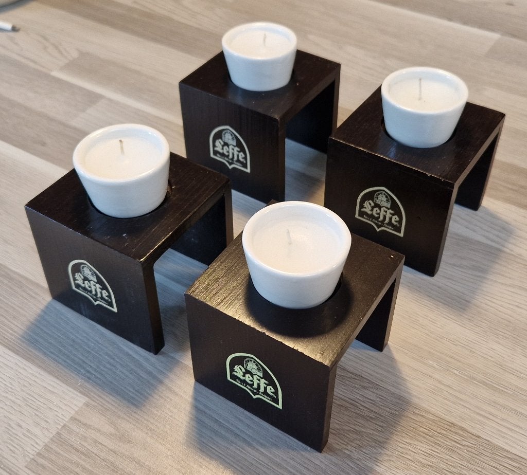 Leffe bier kaarsen sfeerverlichting, Verzamelen, Ophalen of Verzenden, Zo goed als nieuw, Overige merken
