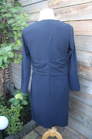 Jurk donkerblauw Purdey mt 40 travelstof Vaste prijs OPRUIMI, Maat 38/40 (M), Blauw, Ophalen of Verzenden, Zo goed als nieuw