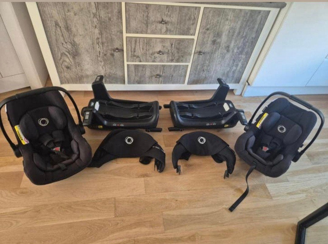 Bugaboo Turtle Air + Isofix base (2x/ tweeling), Gebruikt, Zijbescherming, Isofix, 0 t/m 13 kg