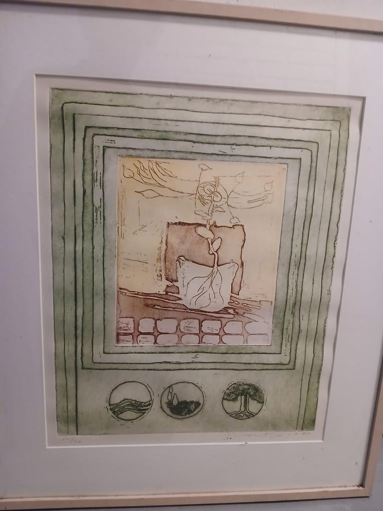 Kleurenets Jan Montijn, Antiek en Kunst, Kunst | Etsen en Gravures, Ophalen of Verzenden