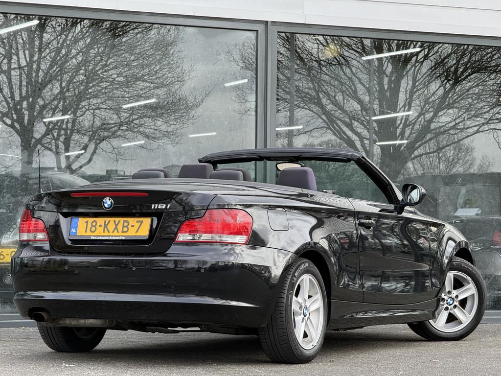 BMW 1 Serie Cabrio 118i Executive, Auto's, BMW, 1-Serie, Euro 5, Gebruikt, Zwart