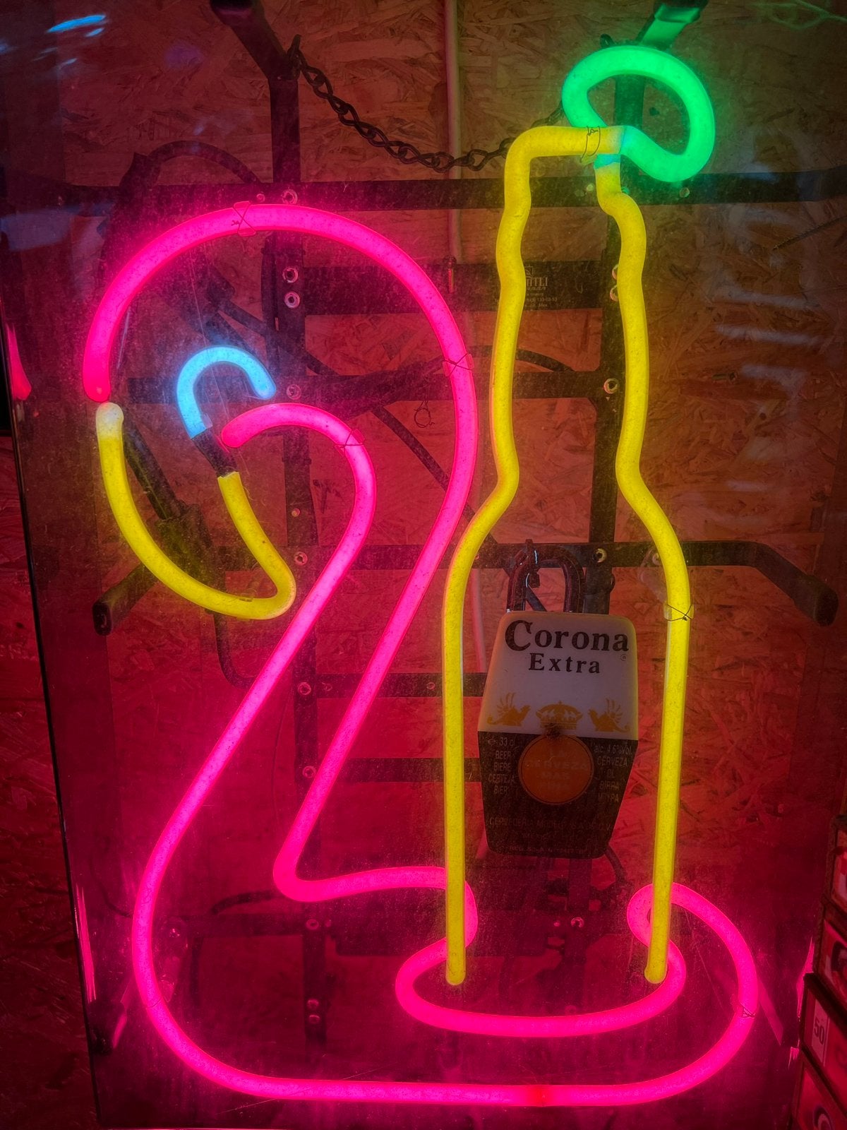Neon lichtbak reclame mancave retro vintage, Ophalen of Verzenden, Zo goed als nieuw, Lichtbak of (neon) lamp