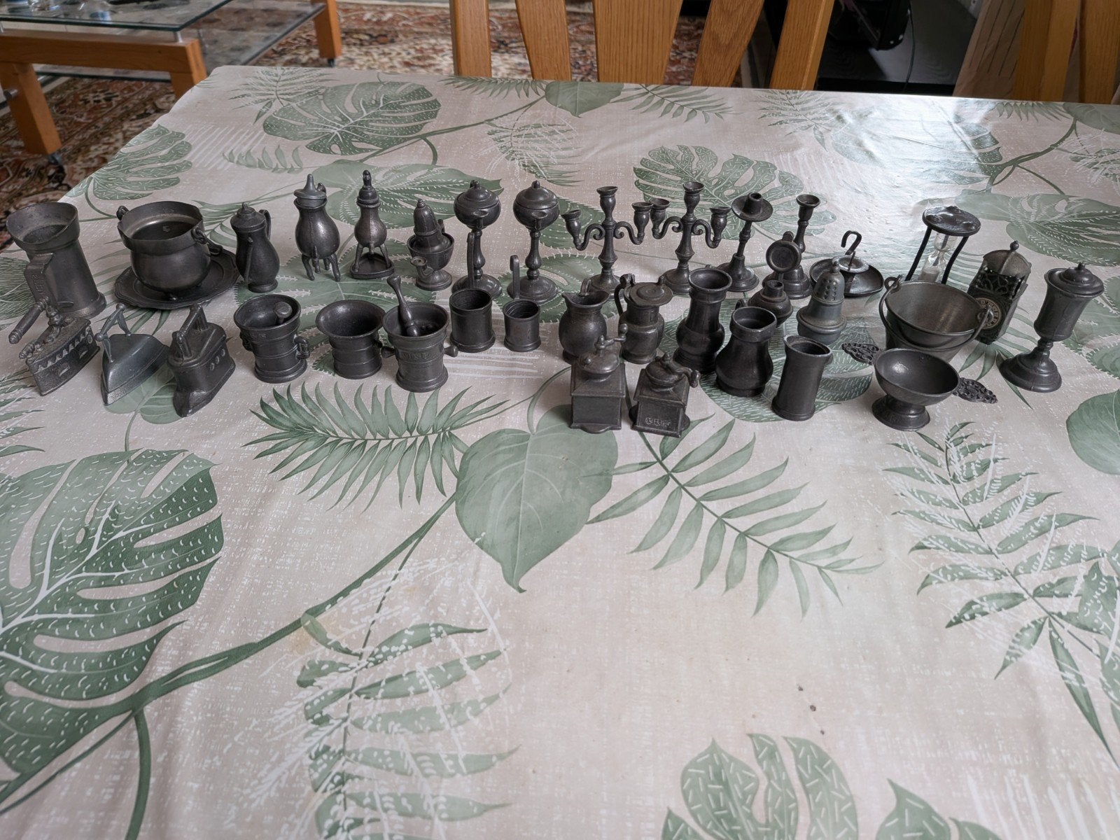 Grote collectie van 40 tinnen miniaturen figuren, Ophalen of Verzenden, Gebruikt