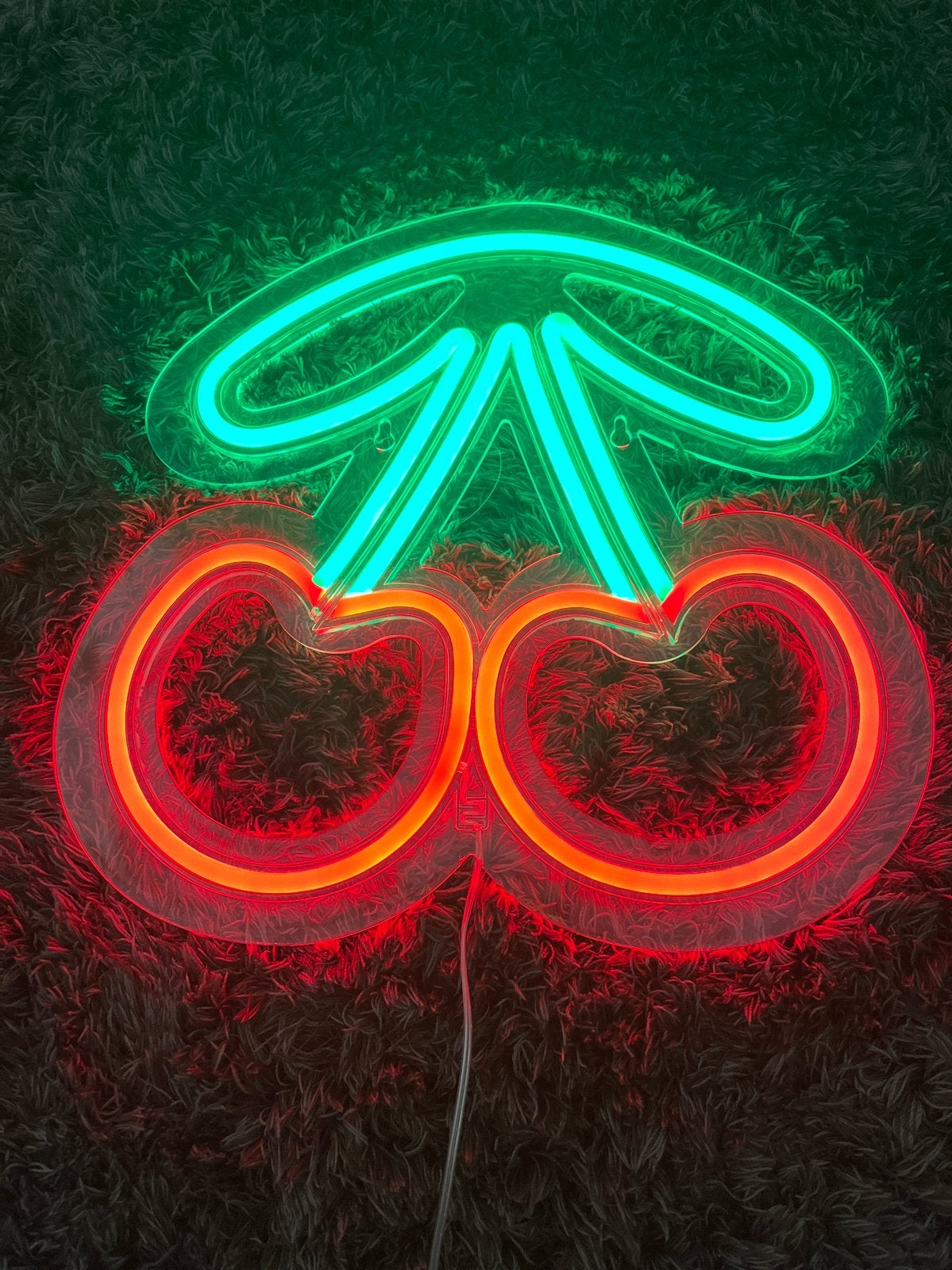 HEMA Kersen neon lamp, Ophalen, Overige merken, Kunststof, Meerkleurig