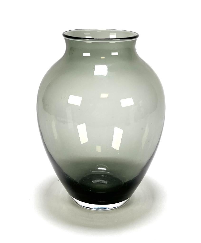 638. Glazen vaas - Mid-century modern, ca. 1960, Ophalen of Verzenden, Overige kleuren, Glas, Minder dan 50 cm