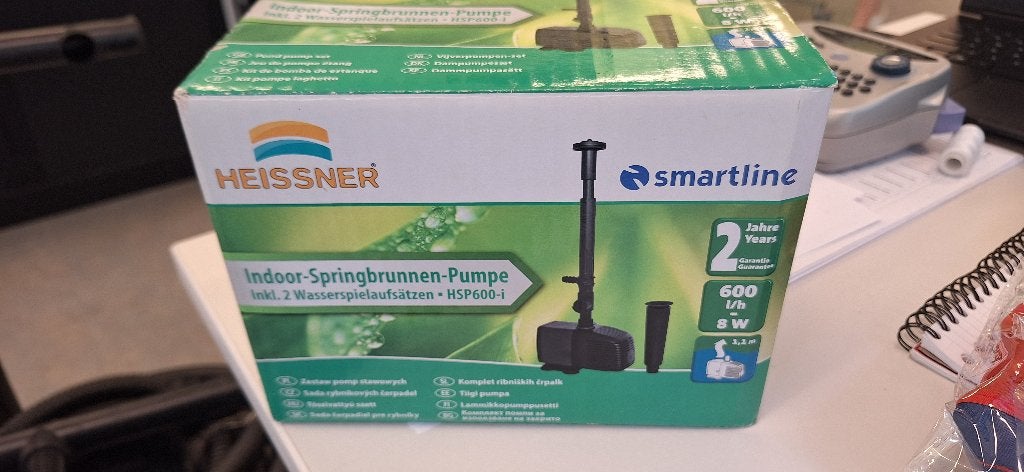 HEISSNER Smartline vijverpompset 600 liter per uur., Ophalen of Verzenden, Nieuw, Vijverpomp