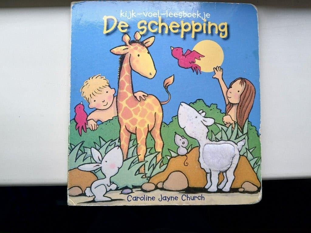 De schepping – kijk-voel-leesboekje, Ophalen of Verzenden, Gelezen, Uitklap-, Voel- of Ontdekboek, 1 tot 2 jaar
