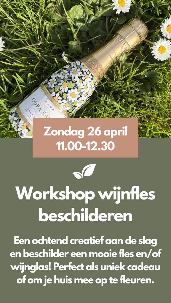 Workshop wijnfles/wijnglas beschilderen, Ophalen, Nieuw, Ezel