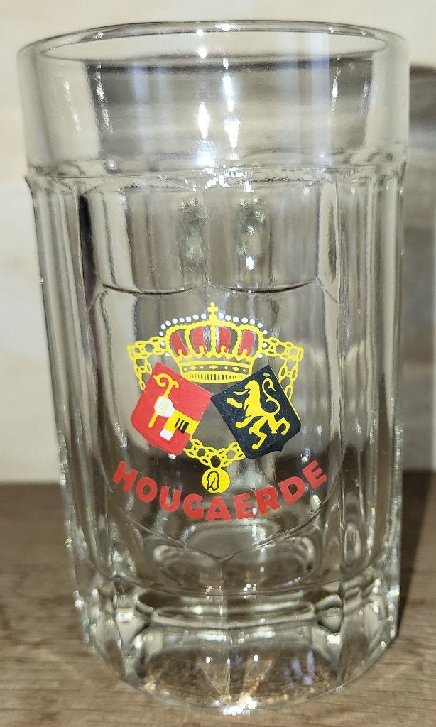 HOUGAERDE Bierglas met facetten 25 cl **ZELDZAAM & VINTAGE*, Ophalen of Verzenden, Zo goed als nieuw, Glas of Glazen, Overige merken