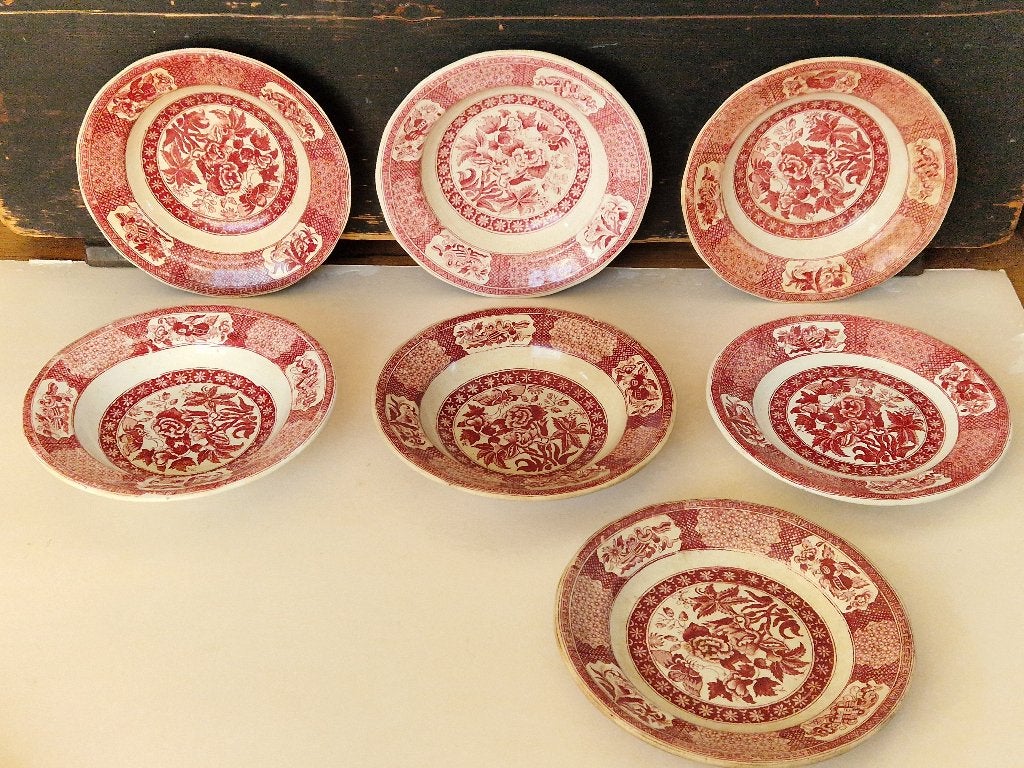 Antieke borden Petrus Regout & co Maastricht. Decor Tecla., Ophalen of Verzenden