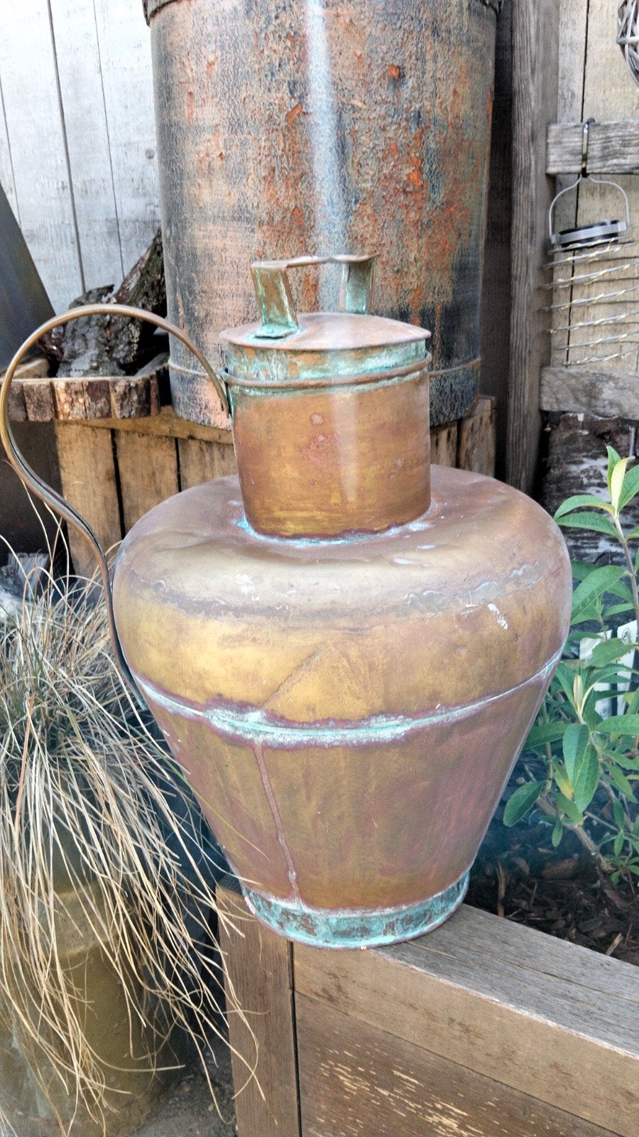 Brocante grote koperen melkbus kan, oud, Antiek en Kunst, Ophalen of Verzenden