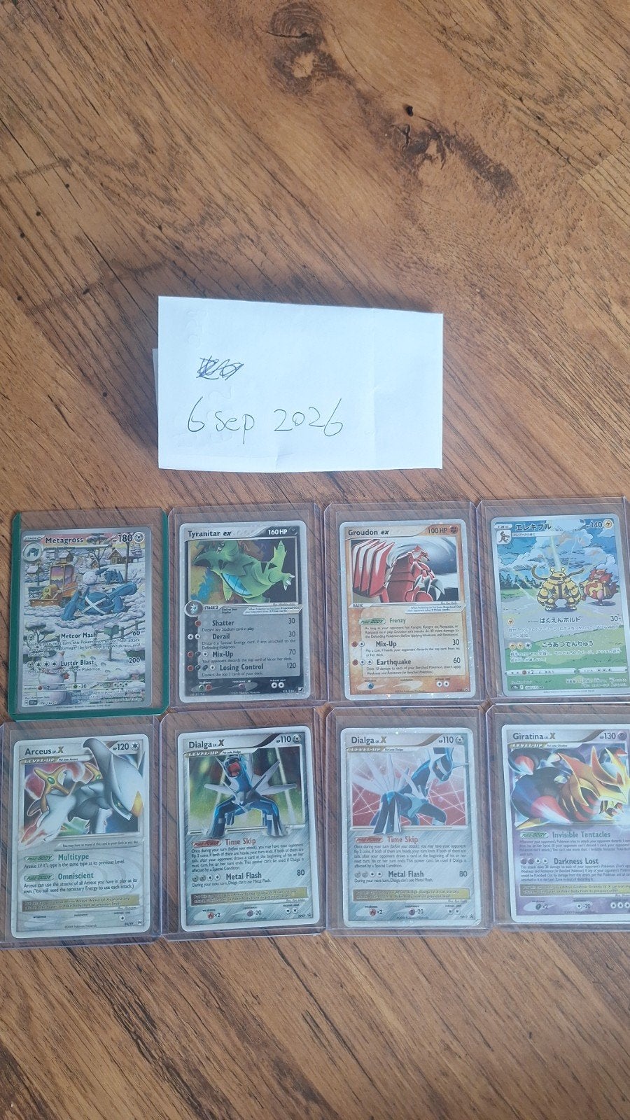 Pokémon kaarten collectie Metagross, Tyranitar, Groudon oude, Ophalen of Verzenden, Zo goed als nieuw, Meerdere kaarten, Foil