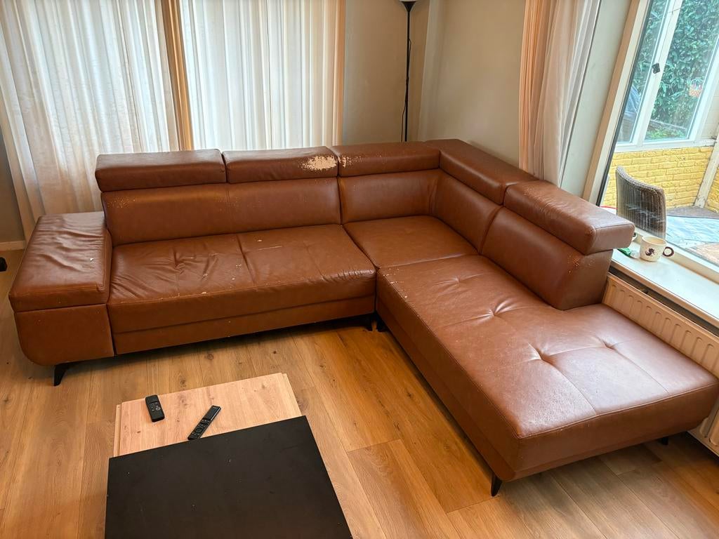 Hoekbank gebruikt, Huis en Inrichting, Banken | Bankstellen, Ophalen, Gebruikt, Hoekbank, 300 cm of meer