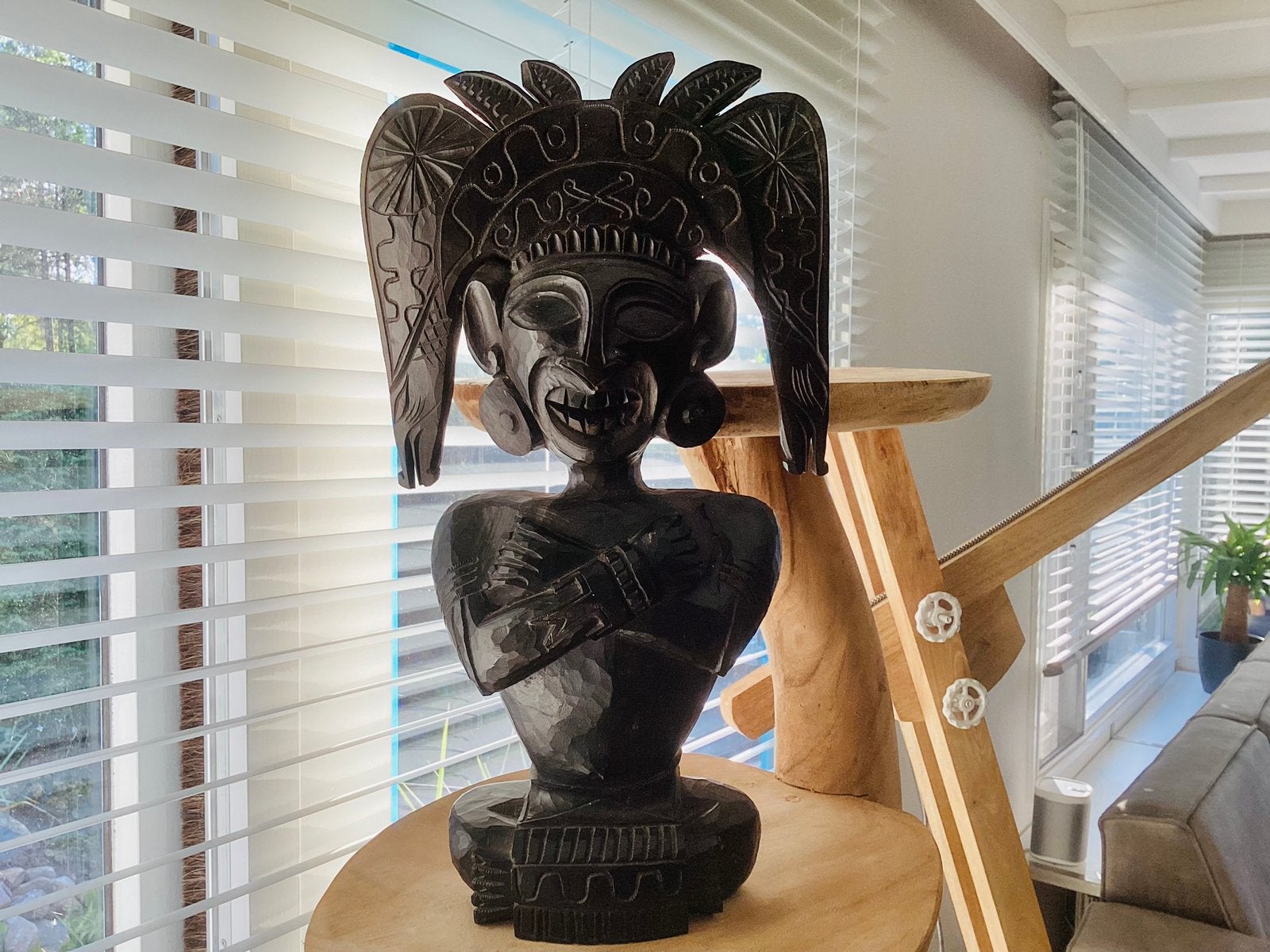 Beeld, hout, Azteken, Mexico, Ophalen