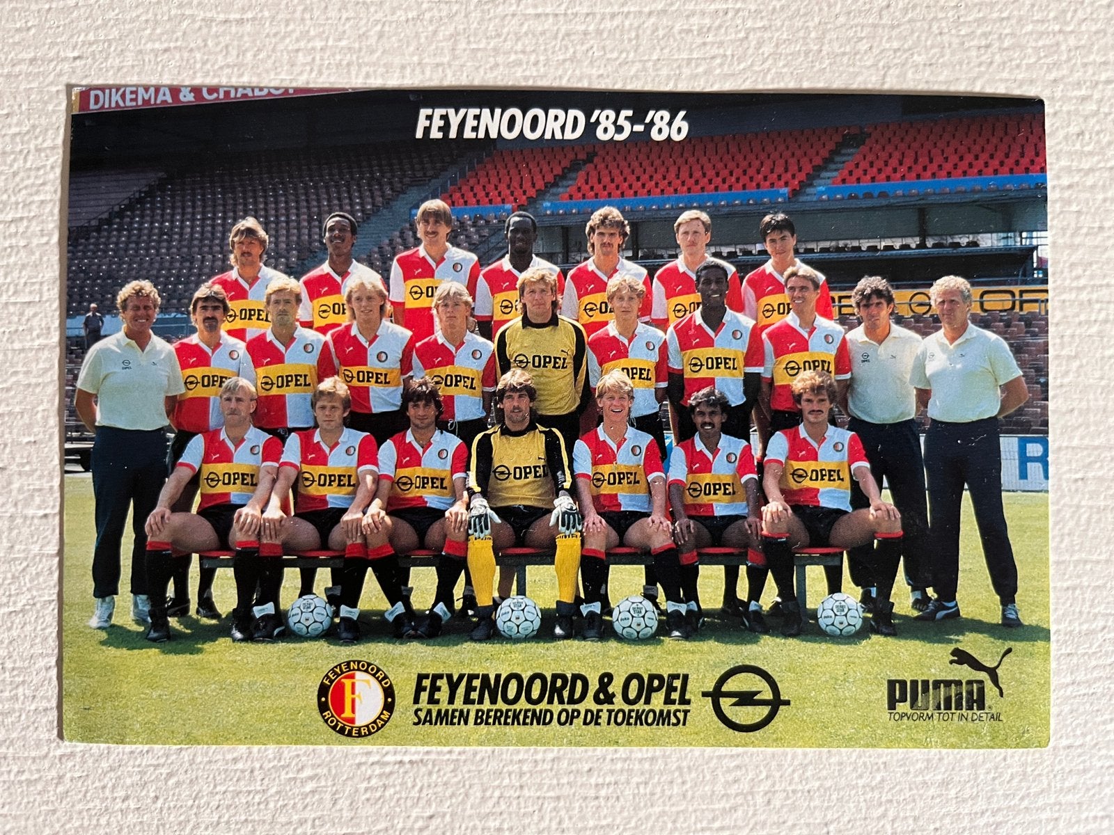 Feyenoord elftalkaart, Ophalen of Verzenden, Gebruikt, Feyenoord