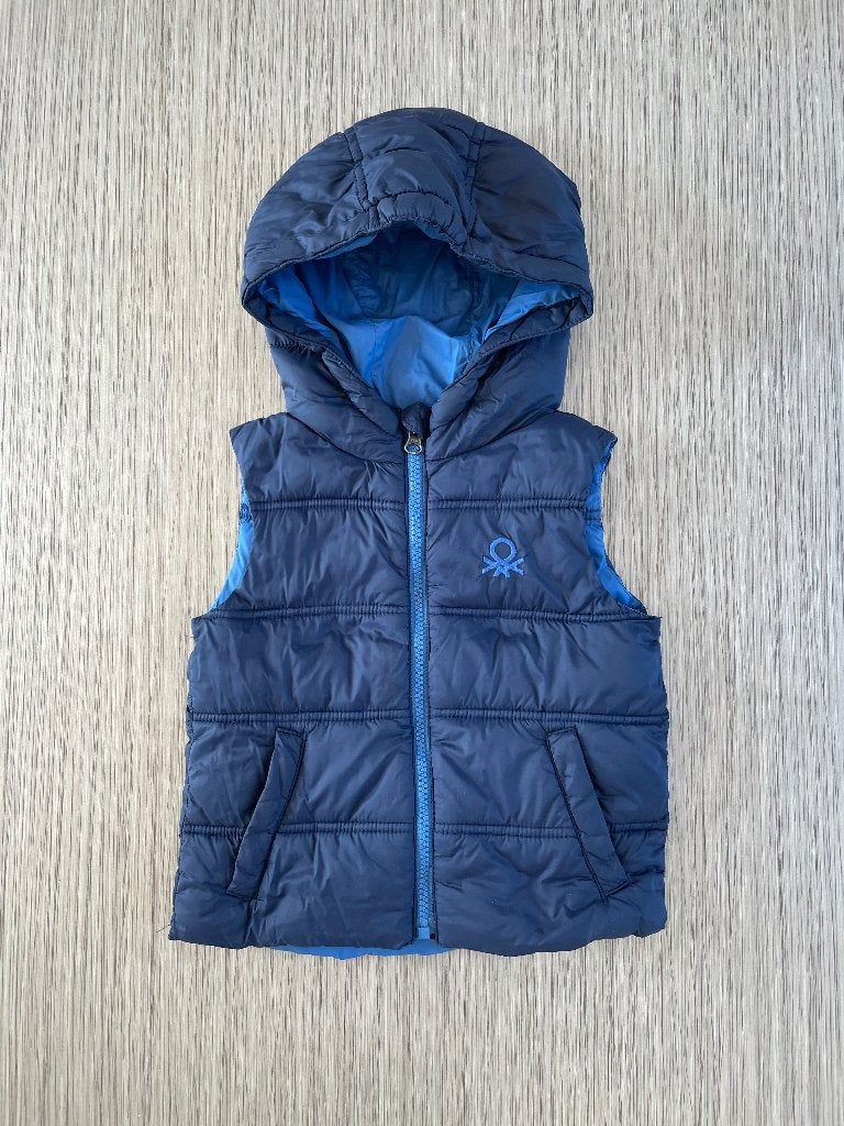 Benetton bodywarmer blauw, maat 86/92, Jongetje of Meisje, Ophalen of Verzenden, Zo goed als nieuw, Jasje