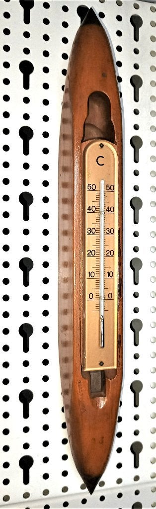 Antieke garenspoel  met temperatuurmeter (Textiel Nijverdal), Antiek en Kunst, Ophalen of Verzenden