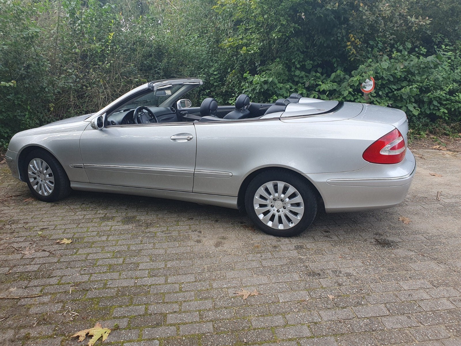 Mercedes-Benz CLK 1.8 Clk200 Kompr Cabriolet AUT 2004 Grijs, Auto's, Automaat, Achterwielaandrijving, 4 cilinders, Cabriolet