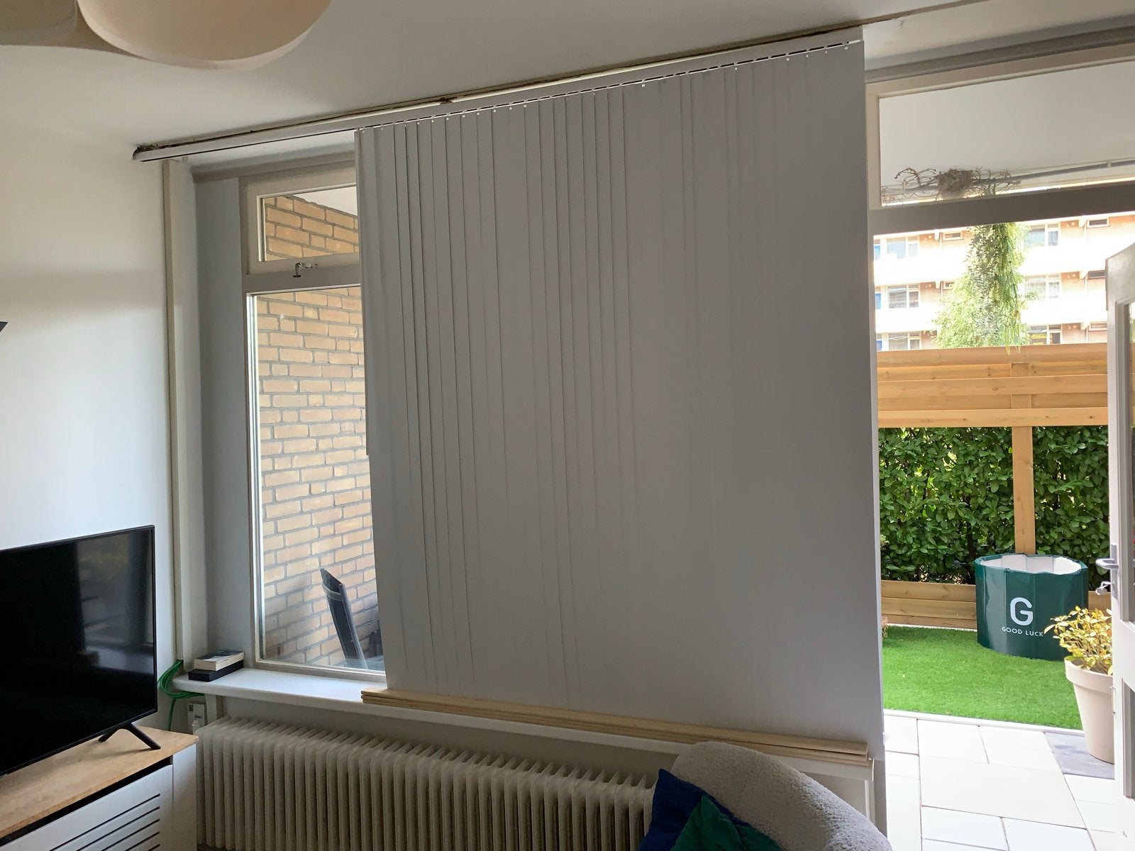 Witte lamellen voor raam of deur, Ophalen, Gebruikt, Wit, Lamellen