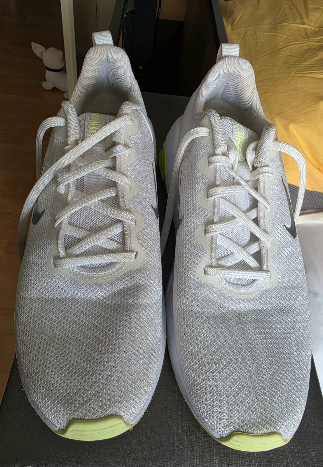 Nike Zoom Air sportschoenen - Wit met neon accenten, Nike, Ophalen of Verzenden, Zo goed als nieuw, Wit