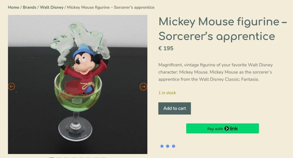 nieuw in doos Mickey mouse in glas - Sorcerer’s apprentice, Verzamelen, Ophalen of Verzenden, Mickey Mouse, Nieuw, Beeldje of Figuurtje