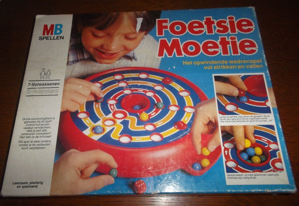 Vintage Spel Foetsie Moetie / MB Spellen, Een of twee spelers, Ophalen, Gebruikt, MB Spellen