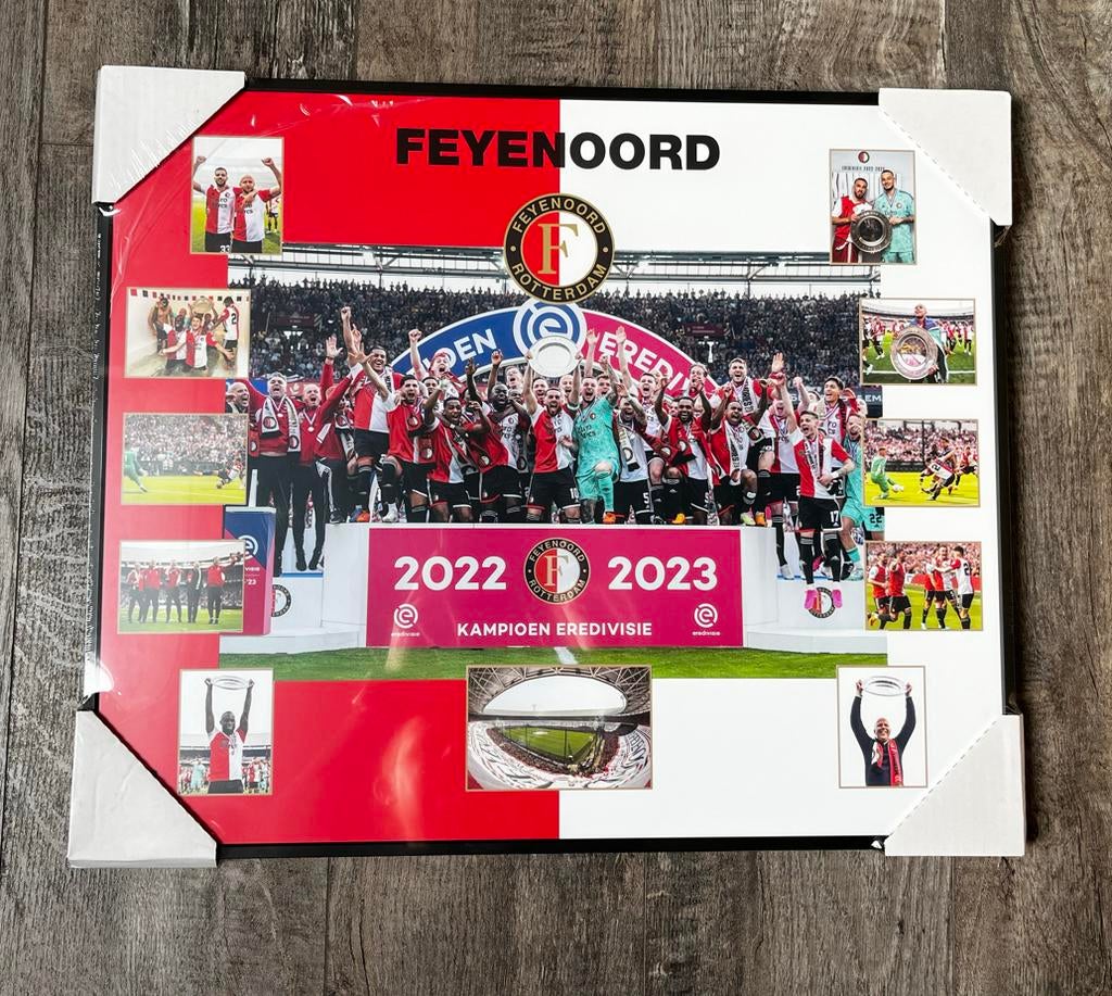 Feyenoord Kampioensposter 2022-2023 - Ingelijst & Genummerd, Verzamelen, Sportartikelen en Voetbal, Ophalen of Verzenden, Nieuw