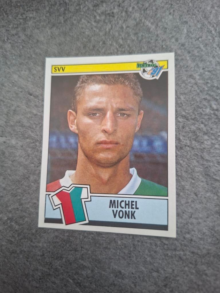 Panini sticker Voetbal 91. Speler Michel Vonk SVV Schiedam., Verzenden, Zo goed als nieuw, Sticker