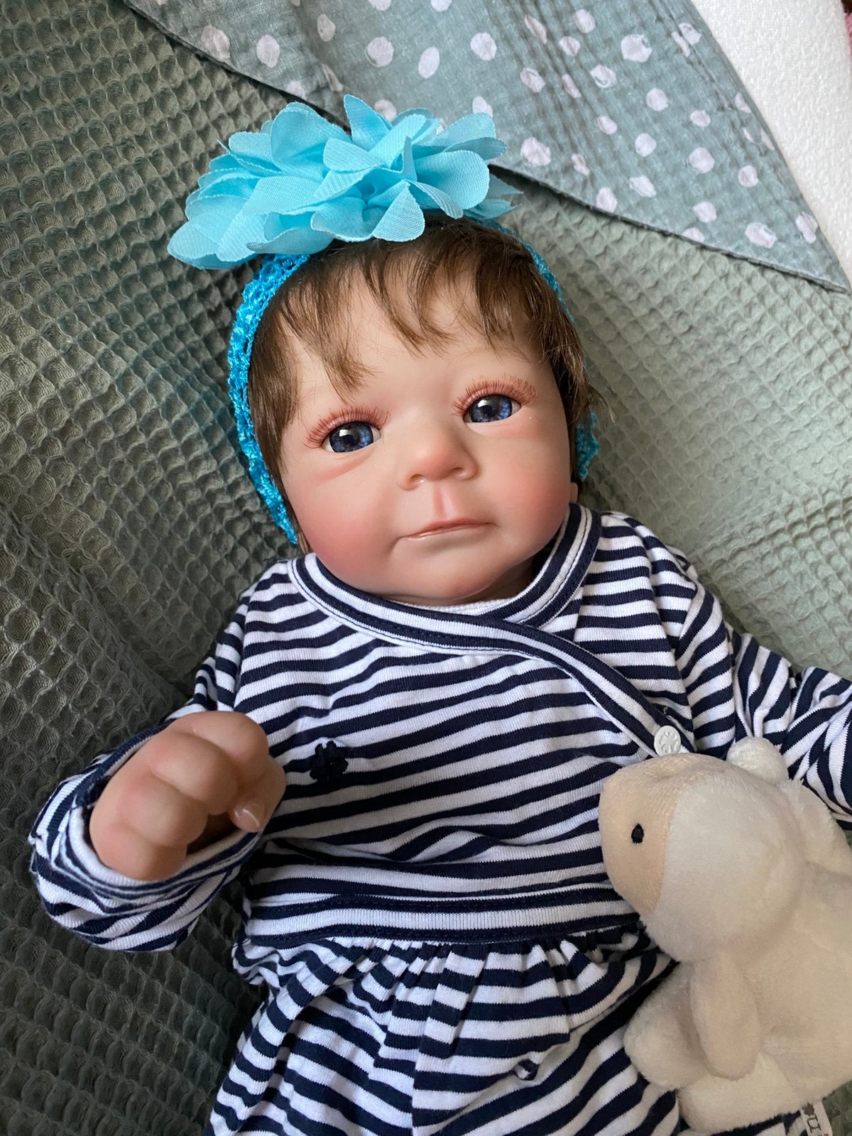 Leuk Reborn baby meisje 🎀, Ophalen of Verzenden, Zo goed als nieuw, Babypop, Levensecht of Reborn