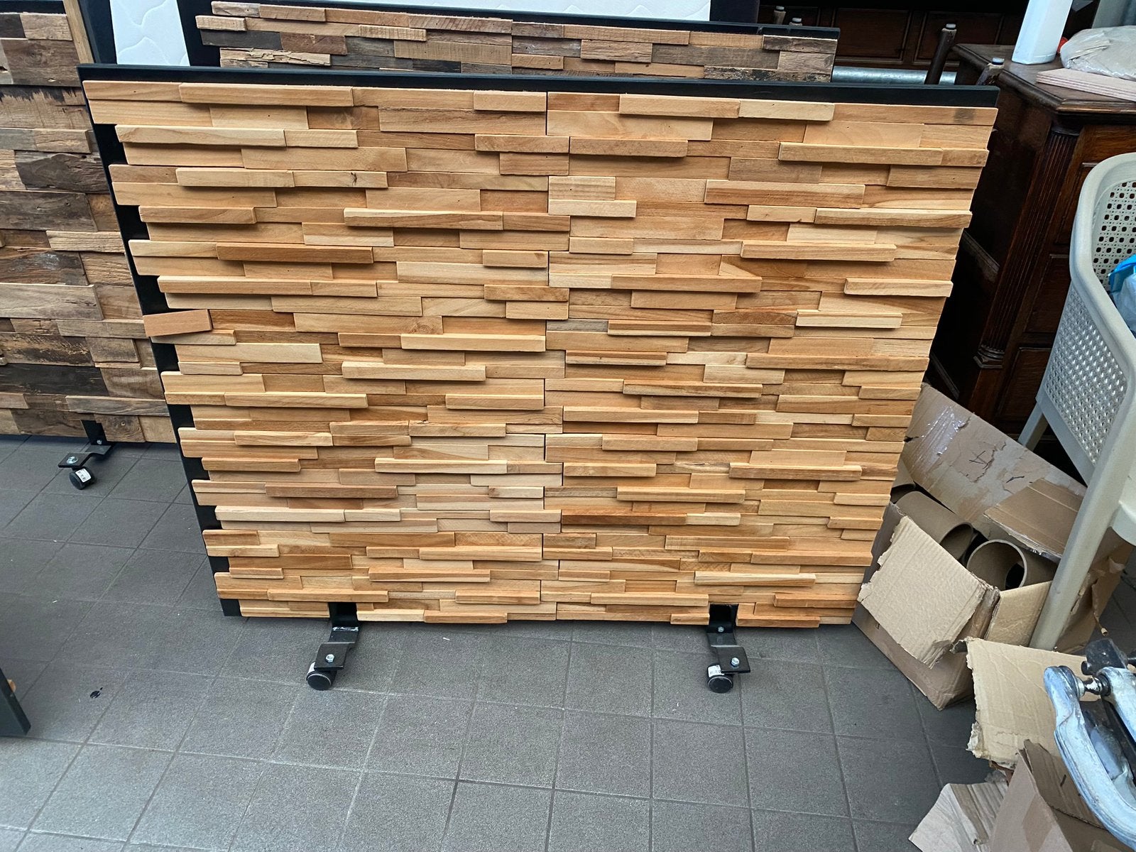 Houtstrips Teak houtstrips sloophout panelen, Ophalen of Verzenden, Nieuw