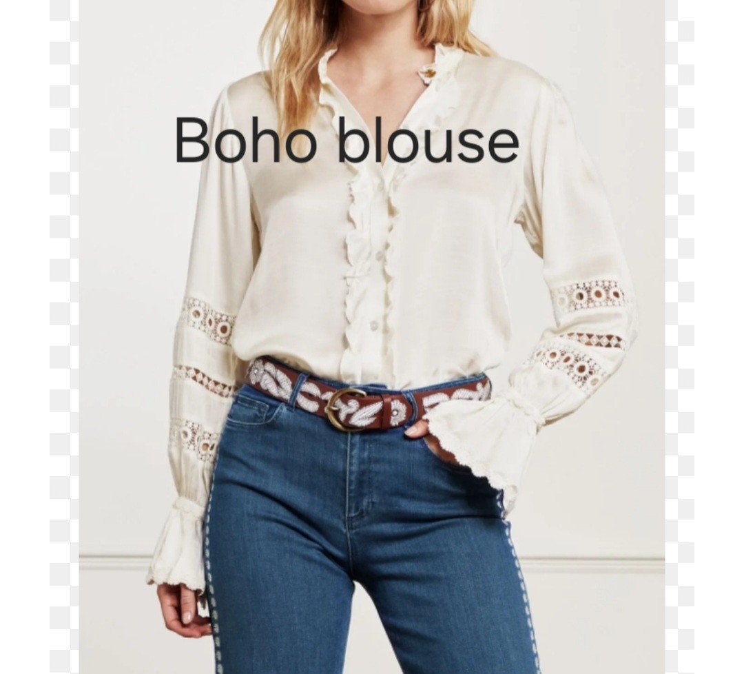 Fabienne Chapot prachtige Boho blouse, Maat 38/40 (M), Wit, Ophalen of Verzenden, Zo goed als nieuw