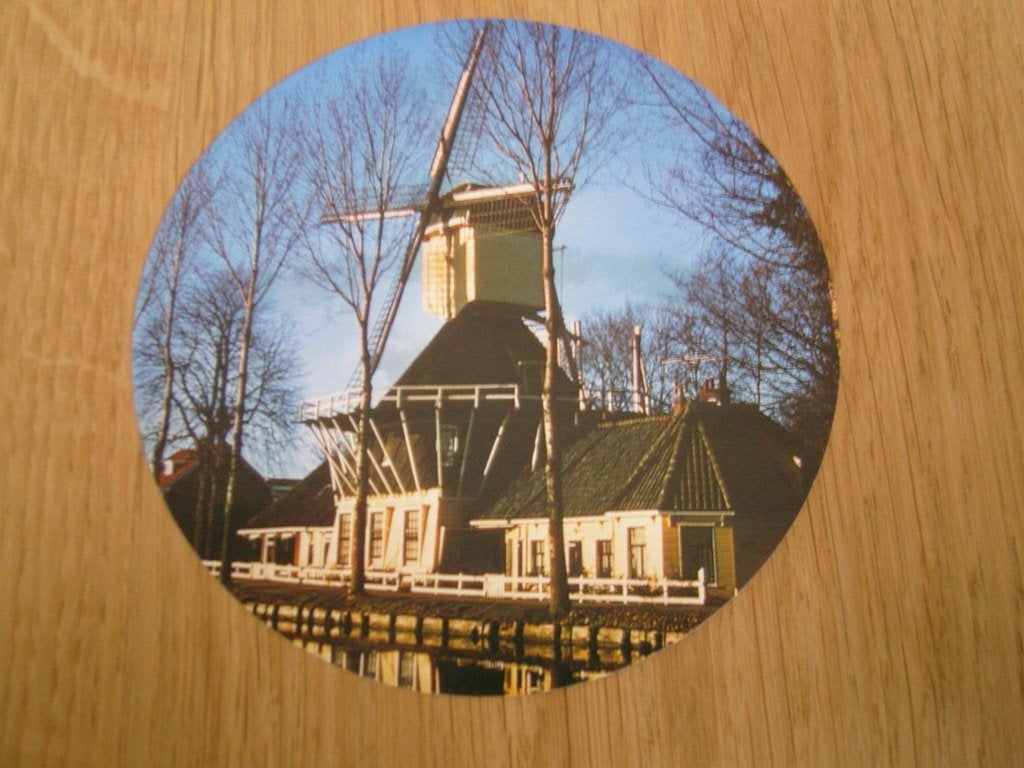 sticker BONA MOLEN 5 Weesp Wipstellingmolen 't Haantje, Ophalen, Zo goed als nieuw